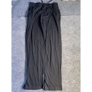 Merona Trouser Pants Womens Medium Black Cotton Pockets Elastic Waist Drawstring